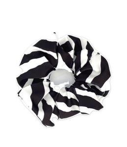 Zebra Black and White Hair Scrunchie